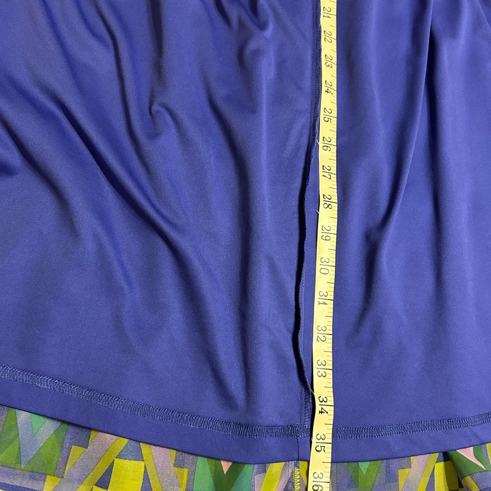 Adrianna Papell Geometric Print Midi Dress - Green, Purple, Yellow - Picture 8 of 13